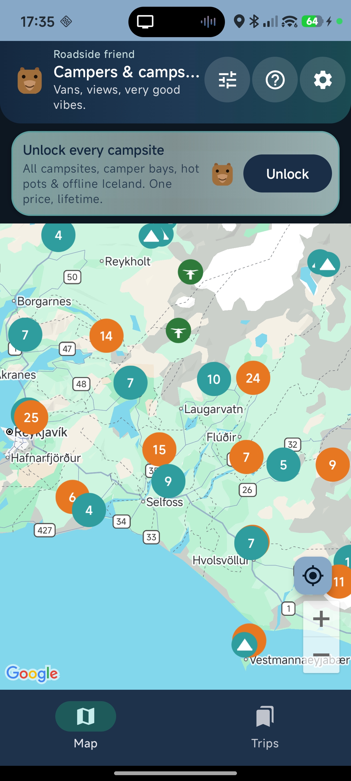 south iceland map